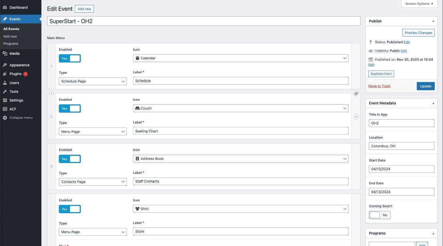 CIY App Admin