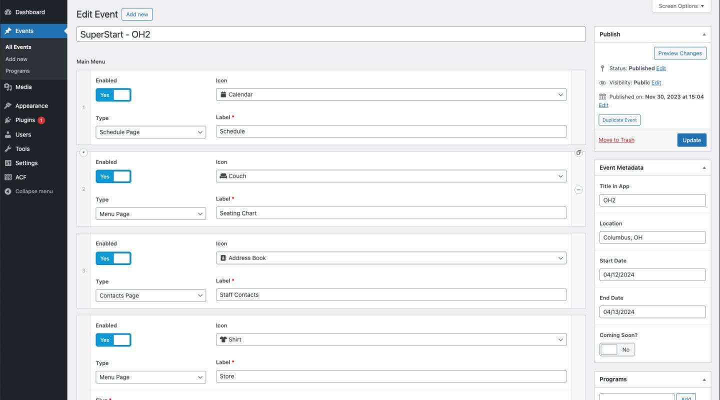 CIY App Admin